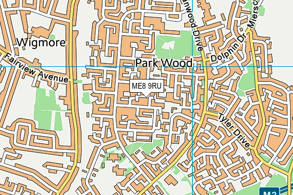 ME8 9RU map - OS VectorMap District (Ordnance Survey)