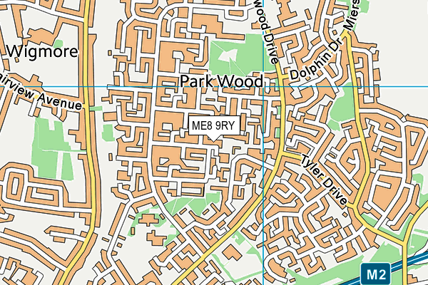 ME8 9RY map - OS VectorMap District (Ordnance Survey)