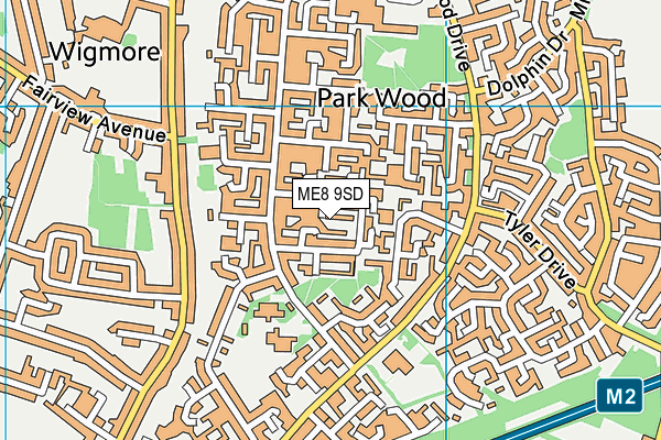 ME8 9SD map - OS VectorMap District (Ordnance Survey)