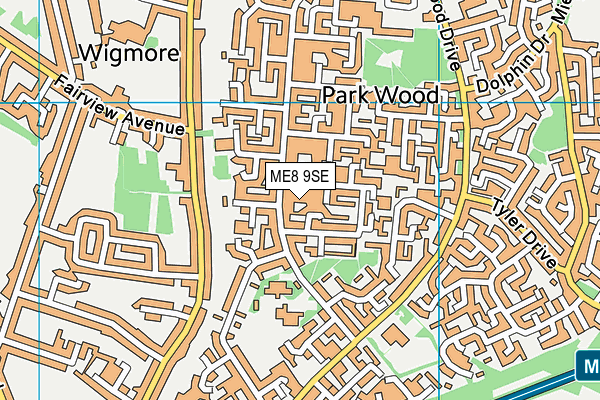 ME8 9SE map - OS VectorMap District (Ordnance Survey)