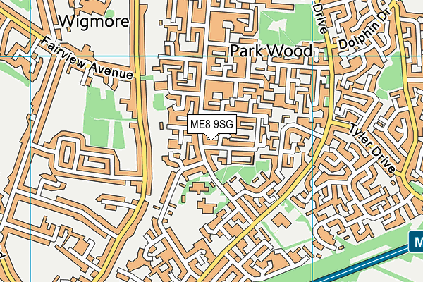ME8 9SG map - OS VectorMap District (Ordnance Survey)
