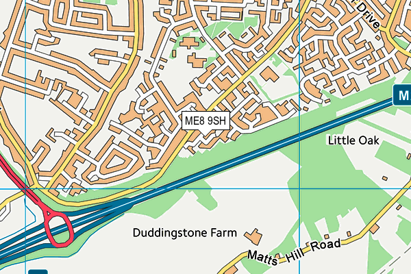 ME8 9SH map - OS VectorMap District (Ordnance Survey)