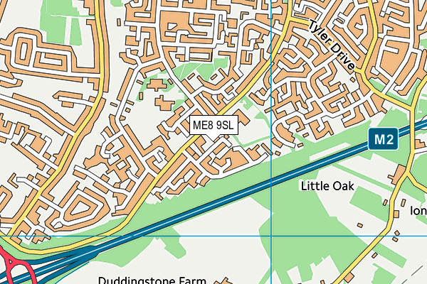 ME8 9SL map - OS VectorMap District (Ordnance Survey)