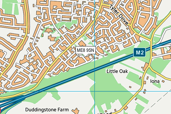 ME8 9SN map - OS VectorMap District (Ordnance Survey)