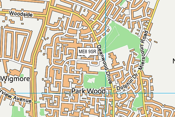 ME8 9SR map - OS VectorMap District (Ordnance Survey)