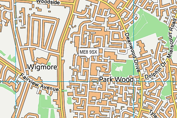 ME8 9SX map - OS VectorMap District (Ordnance Survey)