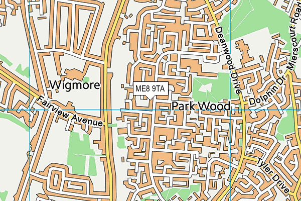 ME8 9TA map - OS VectorMap District (Ordnance Survey)