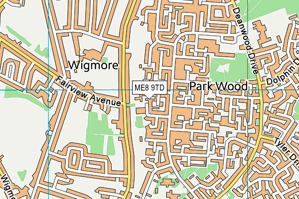 ME8 9TD map - OS VectorMap District (Ordnance Survey)