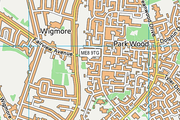 ME8 9TG map - OS VectorMap District (Ordnance Survey)