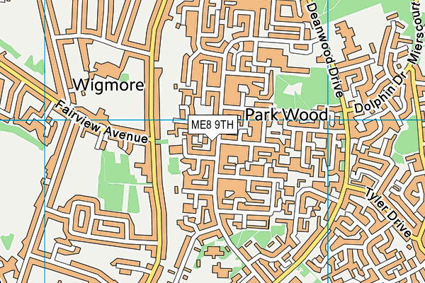 ME8 9TH map - OS VectorMap District (Ordnance Survey)