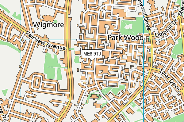 ME8 9TJ map - OS VectorMap District (Ordnance Survey)