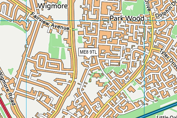 ME8 9TL map - OS VectorMap District (Ordnance Survey)