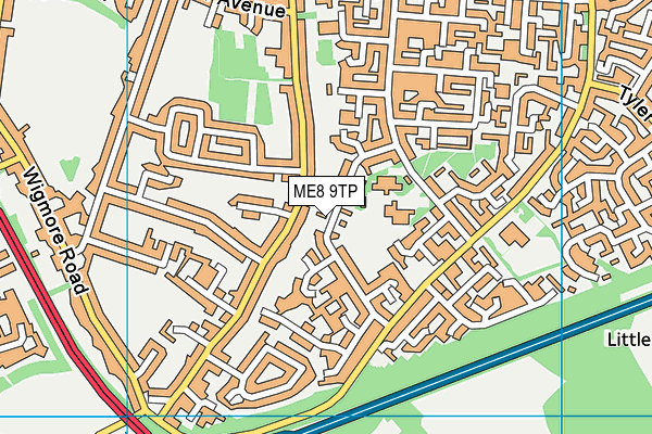 ME8 9TP map - OS VectorMap District (Ordnance Survey)