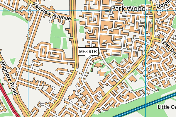 ME8 9TR map - OS VectorMap District (Ordnance Survey)
