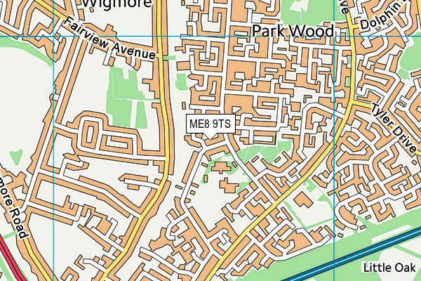 ME8 9TS map - OS VectorMap District (Ordnance Survey)