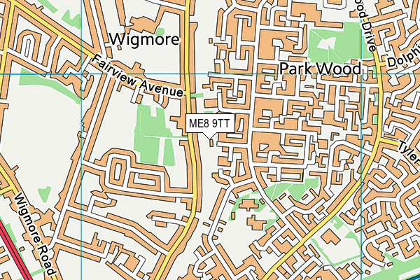 ME8 9TT map - OS VectorMap District (Ordnance Survey)