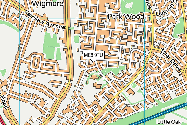 ME8 9TU map - OS VectorMap District (Ordnance Survey)