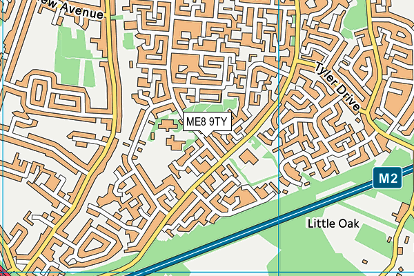 ME8 9TY map - OS VectorMap District (Ordnance Survey)