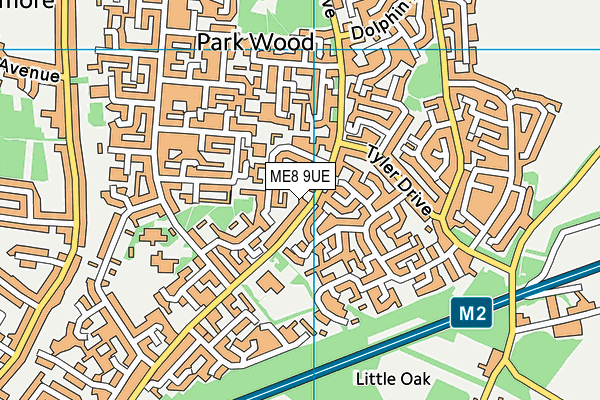 ME8 9UE map - OS VectorMap District (Ordnance Survey)