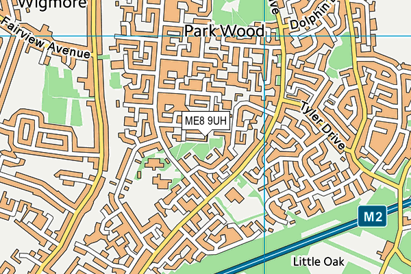ME8 9UH map - OS VectorMap District (Ordnance Survey)