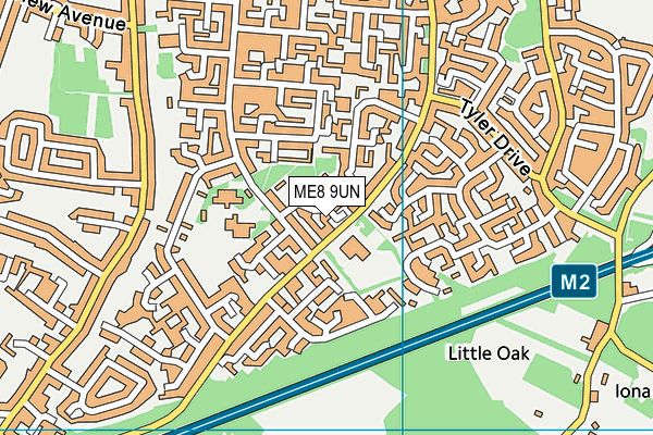 ME8 9UN map - OS VectorMap District (Ordnance Survey)