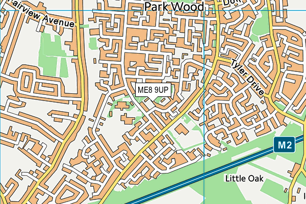 ME8 9UP map - OS VectorMap District (Ordnance Survey)