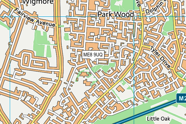 ME8 9UQ map - OS VectorMap District (Ordnance Survey)