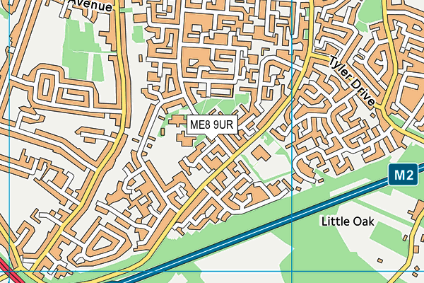 ME8 9UR map - OS VectorMap District (Ordnance Survey)