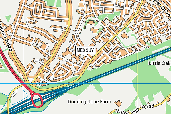 ME8 9UY map - OS VectorMap District (Ordnance Survey)