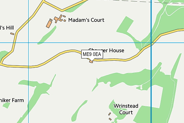 ME9 0EA map - OS VectorMap District (Ordnance Survey)