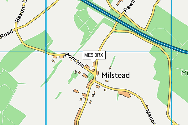 ME9 0RX map - OS VectorMap District (Ordnance Survey)