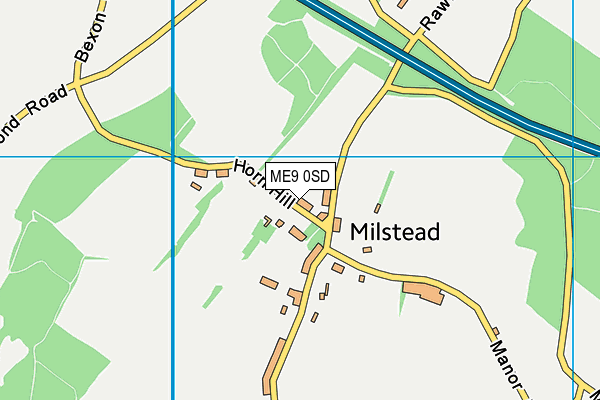 ME9 0SD map - OS VectorMap District (Ordnance Survey)