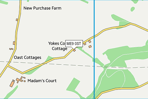 ME9 0ST map - OS VectorMap District (Ordnance Survey)