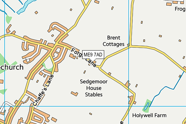 Holywell Meadow map (ME9 7AD) - OS VectorMap District (Ordnance Survey)
