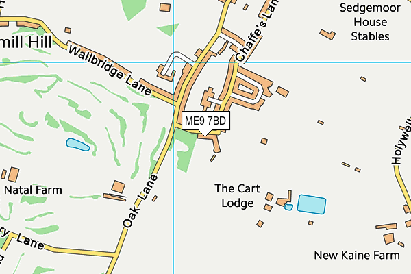 ME9 7BD map - OS VectorMap District (Ordnance Survey)