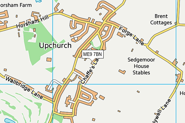 ME9 7BN map - OS VectorMap District (Ordnance Survey)
