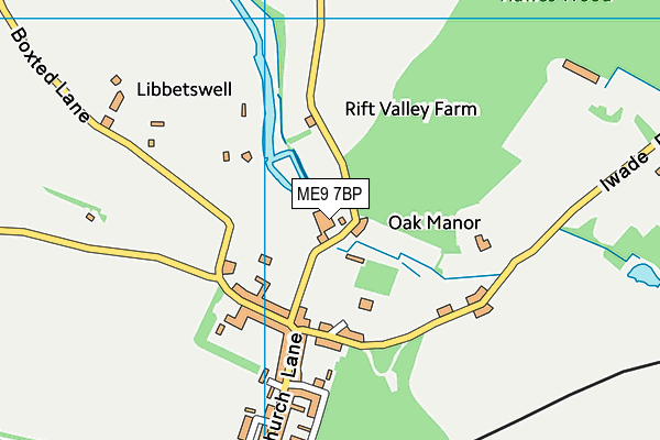 ME9 7BP map - OS VectorMap District (Ordnance Survey)