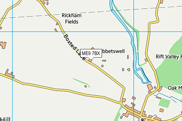ME9 7BX map - OS VectorMap District (Ordnance Survey)