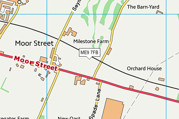 ME9 7FB map - OS VectorMap District (Ordnance Survey)