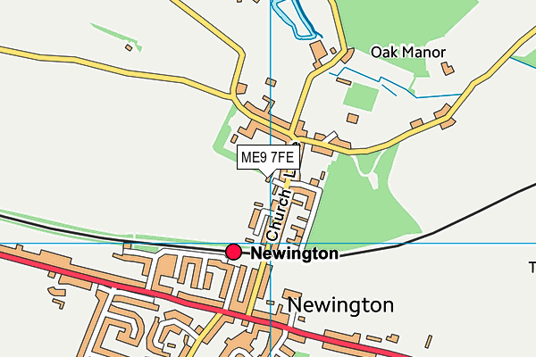 ME9 7FE map - OS VectorMap District (Ordnance Survey)