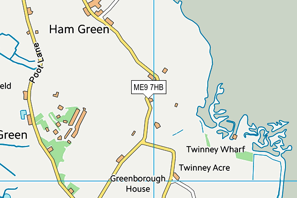 ME9 7HB map - OS VectorMap District (Ordnance Survey)