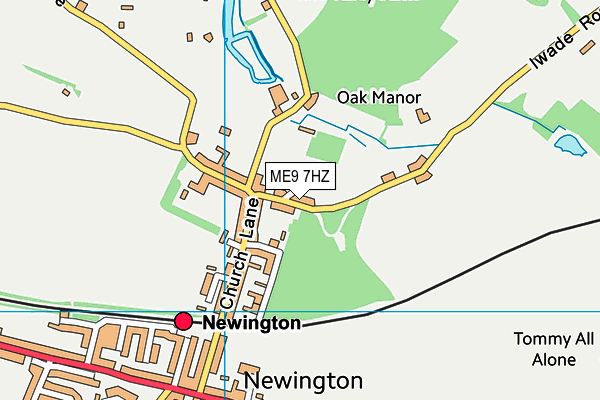 ME9 7HZ map - OS VectorMap District (Ordnance Survey)