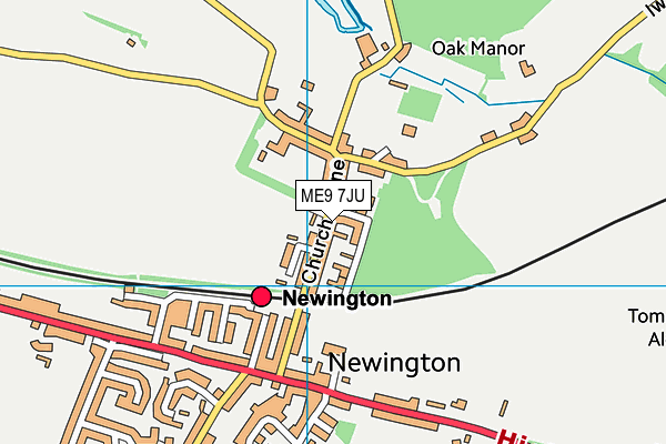 ME9 7JU map - OS VectorMap District (Ordnance Survey)