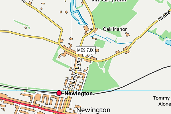 ME9 7JX map - OS VectorMap District (Ordnance Survey)