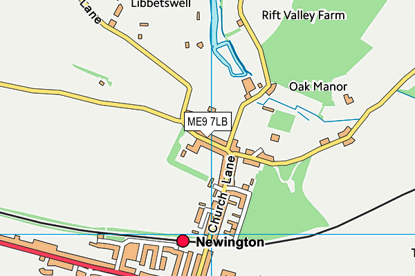 Newington Church of England Primary School map (ME9 7LB) - OS VectorMap District (Ordnance Survey)