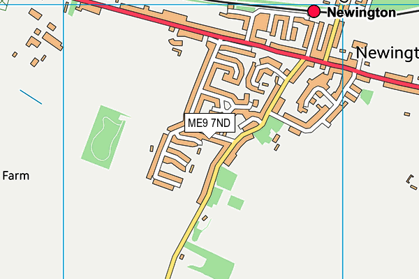ME9 7ND map - OS VectorMap District (Ordnance Survey)
