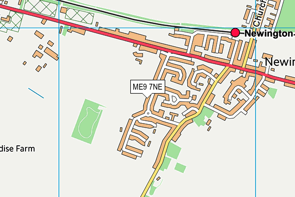 ME9 7NE map - OS VectorMap District (Ordnance Survey)