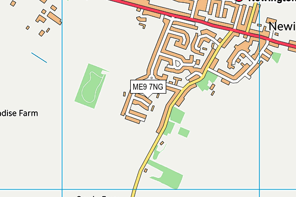 ME9 7NG map - OS VectorMap District (Ordnance Survey)