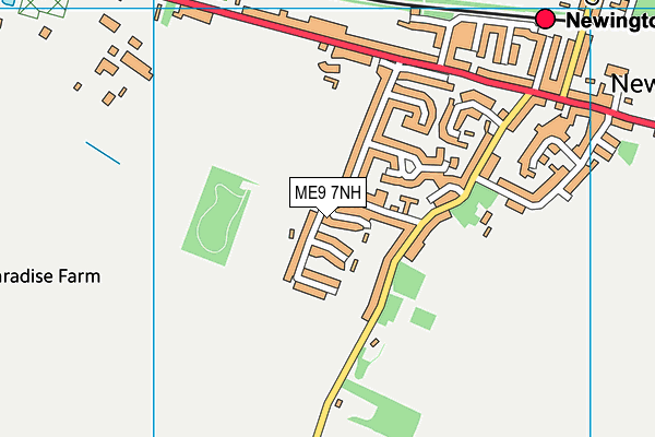 ME9 7NH map - OS VectorMap District (Ordnance Survey)