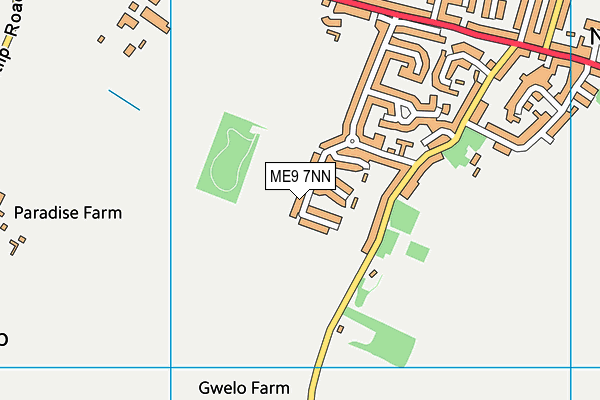 ME9 7NN map - OS VectorMap District (Ordnance Survey)